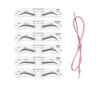 Tyenaza Makeup Eyebrow Mold Set, PEVA Soft Eyebrow Shaper with Elastic Band Reusable DIY Makeup Tool, for Beginner