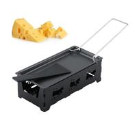 Tyenaza Mini Raclette, Raclette Pieghevole per Tea Light per 2 Persone, Raclette al Formaggio Portatile Antiaderente Rotaster Vassoio da Forno Set da Cucina Strumento per Grigliare da Cucina