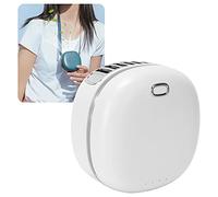 Tyenaza Outdoor Mini Hands Neck Fan Portable Hanging Waist Bladeless Fan USB Charging (White)