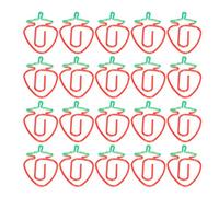 Tyenaza Paper Clips, 20Pcs 2 Color Fruit Shaped Paper Clips Durable Organizer for Office Home Bookmarks School Gifts