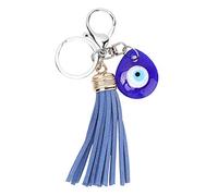 Tyenaza Portachiavi con Occhio, Keychain Blu Turco Key Turkish Glass Amulet Amulet Ring per Ragazze Decorazione di Borse Chiave