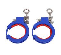 Tyenaza Rullo per passerella portacavi da 2 pezzi, guida in nylon ispessito in acciaio inossidabile blu regolabile per infilatura del filo tirando la puleggia di posa, per angolo