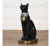 Tyenaza Statua di Gatto Egiziano, Statua in Resina di Gatto Egiziano Scultura Fatta a Mano di Gattoes, Regali di Artigianato di Ornamento per la Stanza di Casa Ornamento
