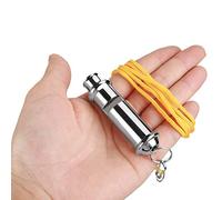 Tyenaza Strumento di addestramento al comportamento con Fischietto per piccioni ad ultrasuoni in Acciaio Inossidabile Mini Cordino Decorativo Ecologico Leggero in Argento, per