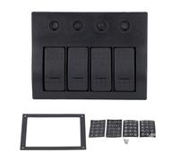 Tyenaza Switch Control Panel 4 Gang PCB DC12V 24V Prewired Rocker Switch Panel 10A10A15A15A