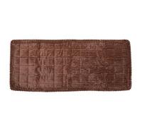 Tyenaza Tappetino per Letto per Cani per Auto 24,8x54 cm, Lavabile, Confortevole, Morbido, Antiscivolo, per Sedile Posteriore, Tappetino per Animali Domestici Fuzzy, per Auto, (Dark Brown)