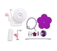 Tyenaza Yarn Ball Winder Hand Operated Rotating Yarn Winder with Wrist Ring Holder for Knitting Desktop Clamp (Violet)