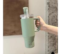 Tyeso 30oz/40oz Bottiglie d'acqua in acciaio inossidabile con manico Tazza per auto in paglia Tazze da viaggio Tazze da caffè termiche ghiacciate sottovuoto