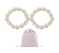 TYFGRT 2 Anelli di Perle E 1 Sacchetto di Gioielli, Anelli Vintage, Anelli Semplici alla Moda, Anelli da Donna, Gioielli da Donna