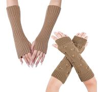 TYFGRT 2 Paia Di Maniche Termiche In Lana, Maniche Calde, Maniche Lunghe, Design Semplice, Leggere E Resistenti, Forniscono Protezione Per Le Braccia E Sono Adatte Per L'Uso Quotidiano.