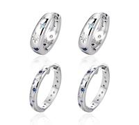 TYFGRT 2 Paia di Orecchini in Argento, Orecchini per Donne, Orecchini A Cerchio alla Moda, Accessori di Gioielli per Ragazze, Decorazioni Abbinate All'Abbigliamento, Orecchini Personalizzati