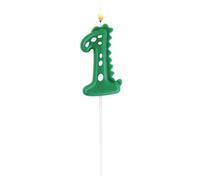 TYFGRT Candele di Compleanno con Numero di 1 Pezzo, Candele per Il Primo Compleanno, Candele di Dinosauro per Torta di Compleanno, Accessori per Torte di Compleanno per Bambini