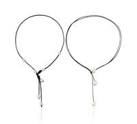 TYFGRT Catene Per Clavicole Di Perle Da 2 Pezzi, Design Perlato, Migliorano La Forma Generale, Comode Da Indossare, Lucentezza Naturale, Adatte Per L'Uso Quotidiano Da Donna.