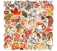 TYFGRT Confezione da 100 Adesivi Foresta Autunnale, Adesivi Graffiti retrò, Adesivi A Tema Foresta, Possono Essere Utilizzati per Decorare Valigie, Tazze d'Acqua, Quaderni