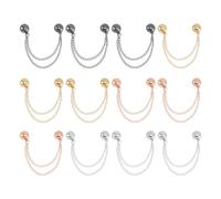 TYFGRT Confezione Da 12 Fibbie Magnetiche A Catena, Mollette Magnetiche Multifunzionali, Mollette Magnetiche Con Catena, Spille Magnetiche Per Vestiti, Mollette Magnetiche Rotonde Resistenti
