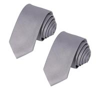 TYFGRT Confezione Da 2 Cravatte Grigie, Cravatte Business Da Uomo, Cravatte Dal Design Classico, Cravatte Da Camicia, Adatte Per Matrimoni, Feste, Affari