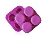 TYFGRT Confezione da 2 Stampi in Silicone, 4 Stampi Rotondi Consecutivi, Stampo Multifunzionale, può Realizzare Torte, Gelati, Cioccolato, Cubetti di Ghiaccio, Sapone