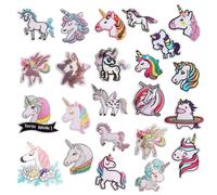TYFGRT Confezione da 23 Adesivi con Toppe Pony, Design Pony Cartone Animato, Colori Vivaci, Facili da Usare, Toppe Termoadesive, Adatte per Abbigliamento per Bambini E Artigianato Fai-da-Te.