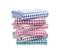 TYFGRT Confezione da 6 Asciugamani da Cucina A Quadretti, Design A Quadretti, Forte Assorbimento d'Acqua, Consistenza Morbida, Design Durevole, Adatti per L'Uso in Cucina Domestica.