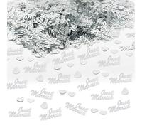 TYFGRT Coriandoli Nuziali 45G, Decorazioni per La Tavola di Nozze, Coriandoli Cuore d'Argento, Decorazioni di Coriandoli per Feste, Decorazioni Nuziali Fai da Te