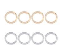 TYFGRT Fibbie in Strass da 8 Pezzi, Fibbie in Metallo, Fibbie in Metallo Lucido, Fibbie in Metallo Multifunzionali, Portachiavi, Fibbie per Zaini, Accessori per Borse