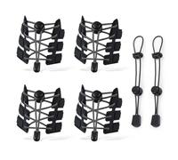 TYFGRT Lacci Elastici 4 Pezzi, Fibbie Elastiche 2 Pezzi, Lacci Senza Nodi, Lacci Pigri, Lacci Con Fibbie Di Sicurezza Senza Allacciatura