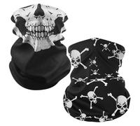 TYFGRT Maschere Sportive Da 2 Pezzi Con Teschio, Maschere Da Ciclismo All'Aperto, Eleganti, Morbide E Confortevoli, Non Facili Da Deformare, Adatte Per L'Uso Quotidiano Da Parte Dei Ciclisti