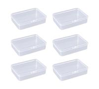 TYFGRT Scatola per Carte Rettangolare Trasparente da 6 Pezzi, Scatola per Carte da Gioco, Scatola per Carte da Gioco in Plastica, Scatola per Carte Collezionabili, Scatola per Carte da Gioco