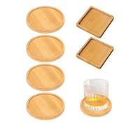 TYFGRT Vassoi Rotondi da 4 Pezzi E Vassoi Quadrati da 2 Pezzi, Vassoi per Tazze, Vassoi Multifunzionali, Vassoi per Candele, Vassoi Decorativi, Accessori per La Casa