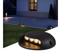 tyfuture Basso Voltaggio Segnapasso LED Esterno Luce Sotterranea A LED DC12/24V Singola Illuminazione Laterale Faretti Da Pavimento IP65 Impermeabile Faretto per Giardino, Cortile, Vialetto, Ponte(Gre