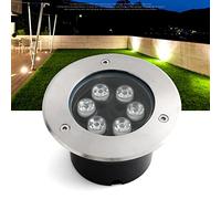 tyfuture Esterno Faretto Incasso A Terra Rotondo Luce Sotterranea A LED AC85-265V Luci del Paesaggio IP65 Impermeabile Faretti da Pavimento per Vialetto, Giardino, Sentiero, Terrazza (Color : Warm Wh