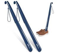 TYGA Calzascarpe con manico extra lungo 58,4 cm, 58 cm, comodo, allungato (per uomini e donne) (blu, 2), Nero , X-Large