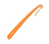 TYGA, calzascarpe con manico lungo, in plastica flessibile a prova di scatto (43 cm), Arancione, Large