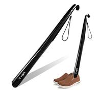 TYGA STORE Calzature a forma di corno extra lungo, 58,4 cm, in plastica a prova di scatto, comode, allungate per uomo e donna, Nero , X-Large