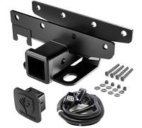 TYGER Traino Combo: 2 "Ricevitore Hitch & Cablaggio & Copertura del gancio di traino Adatto 2007-2018 Wrangler JK 2Dr & 4Dr (esclusi modelli JL 2018)