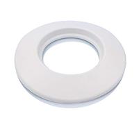 TYGERIX® Rosone Coprimuro Bianco in Silicone per Tubi da 60 mm | Rosetta Flessibile Copriforo da Muro per Canna Fumaria di Stufe a Legna, Pellet e Caldaie | Morbido | Altissima Resistenza al Calore