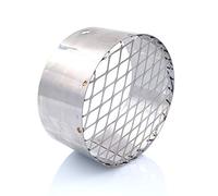 TYGERIX® Terminale Orizzontale in Acciaio Inox con Griglia per Scarico Fumi o Aspirazione Aria da 80 mm | per Stufe a Legna Pellet Caldaie Cappe | Resistente al Calore | Certificato | Il Top