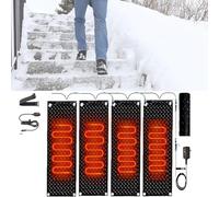 TYGIYY Tappetino Anti-Neve - for Scale, marciapiedi e ingressi - velocità di scioglimento 2 Pollici/Ora con Cavo di Alimentazione e connettore(30x120cmx4Pcs)