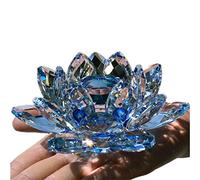 TYGJB Cristallo di Quarzo fine Fiore di Loto Pietre Naturali e minerali Feng Shui Sfera Cristalli Fiori per Souvenir di Nozze (Blu)