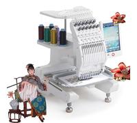 TYH Macchina Astuta del Ricamo di 12 Aghi, Grande Area del Ricamo di 20 * 30cm E velocità 1000rpm / Min, 15 Funzioni, con 500 Modelli Via USB + 10 "Esposizione LCD, per La Casa Commerciale