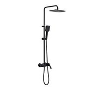 TYHAYJYK Set Rubinetto Doccia, soffione Doccia a Pioggia con doccetta a 2 Vie e beccuccio per Vasca, Sistema Doccia da Bagno in Ottone a Tripla Funzione, Montaggio a Parete, Oro