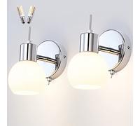 TYhogar 2 pezzi Applique da Parete Interno Vintage applique specchio bagno Lampada da Parete Regolabile 180 Gradi Moderno Applique Industrial E14 applique bagno parete