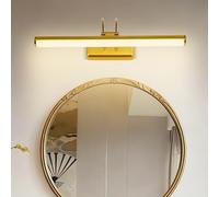 TYhogar Lampada a specchio da bagno 42 cm Lampada a specchio LED Oro Lampada impermeabile IP44 Lampada da parete orientabile 12W Lampada da parete moderna per bagno, cucina, armadio da bagno