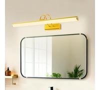 TYhogar Lampada a specchio LED Lampada a specchio da bagno 57 cm Lampada oro impermeabile IP44 Lampada da parete orientabile 12W Lampada da parete moderna per bagno, cucina, armadio da bagno