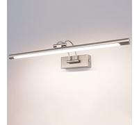 TYhogar LED Specchio Bagno 60cm 15W 3 Temperatura di Colore Dimmerabile + Luce di Immagine LED Dimmerabile Senza Passo con Testa di Lampada Girevole Arco Braccio Specchio Illuminazione Lampada