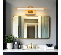 TYhogar Specchio Luce Bagno LED 40cm 8W 3000K Dimmerabile Testa della Lampada Girevole IP44 Impermeabile Luce Calda Regolabile per Trucco Design Moderno