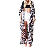 Tyidalin Kimono Cardigan Spiaggia Donna Estivo Parei Leggero Lungo Copricostumi Mare Sexy Tunica Copribikini Floreale, Colore 10