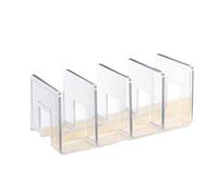 TYIIIIII Organizer per Cassetti Bambini, 2 Pezzi Scarpiera in Acrilico Trasparente, 4 Sezioni Impilabile, Portabiancheria, Cassettiera Armadio, Contenitore per Scarpe e Vestiti Infantili