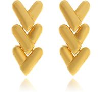 TYIM7 6 * 2.4cm Alloy Multi Layer Retro Metal Heart Shaped Earrings For Women .at7