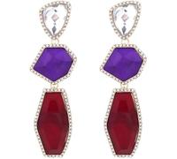 TYIM7 9.5 * 3cm Vintage Geometric Resin Stone Long Drop Earrings For Women Bohemia Irregular Pendant .at7